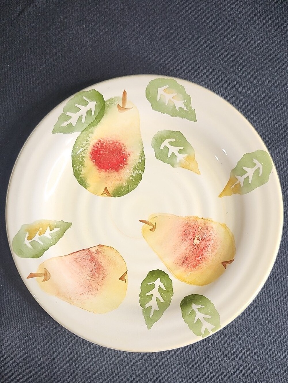 VTG Culinary Arts Studio Collection Hand Painted Pear Salad Plate 8.5"